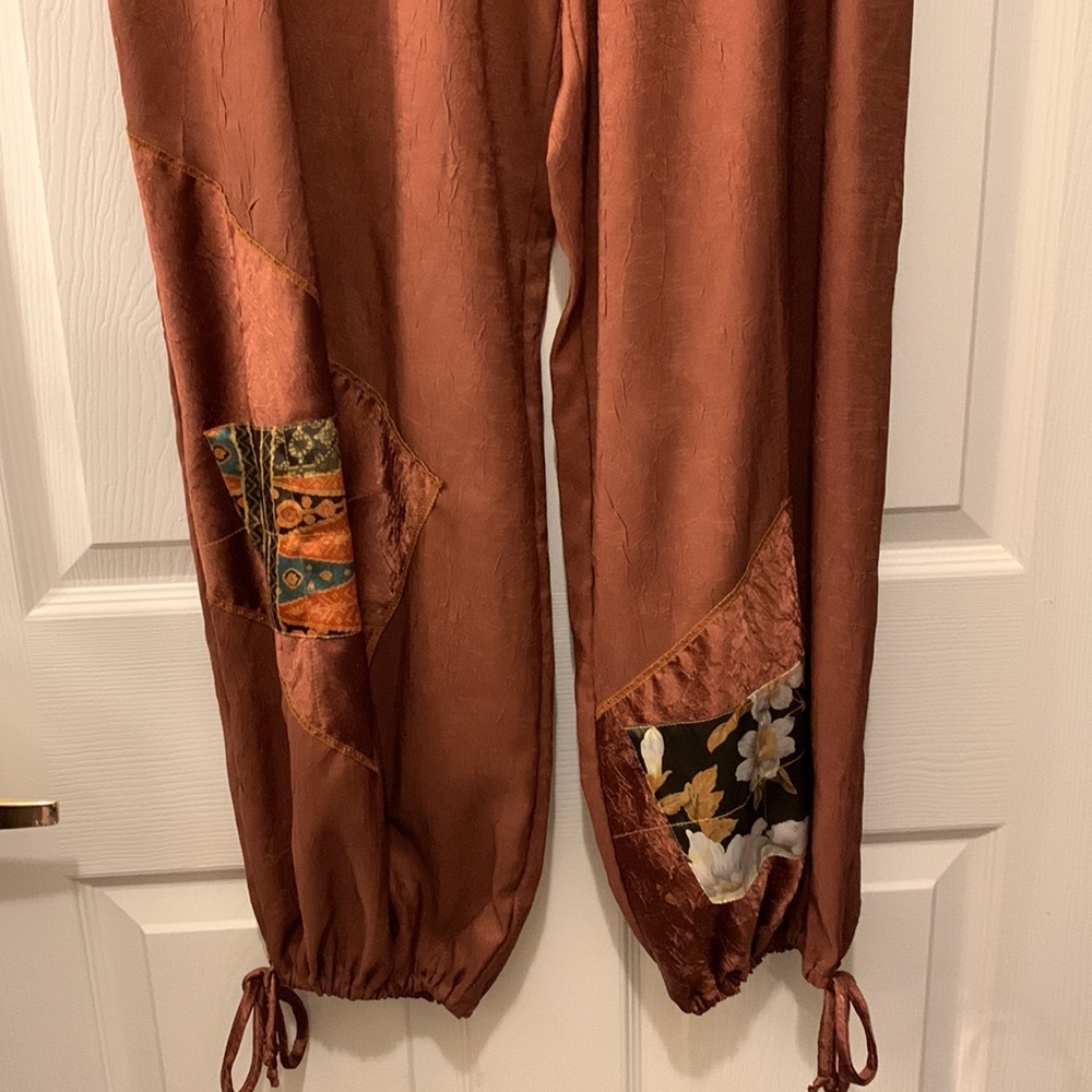 AUTHENTIC NOTHING MATCHES :2 PCS PANT SET:SZ3= XL:COPPER MIX COLORS/ARTSY BOHO - Picture 10 of 12
